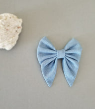 Load image into Gallery viewer, Sailor Bow ~ Nautical Light blue jean